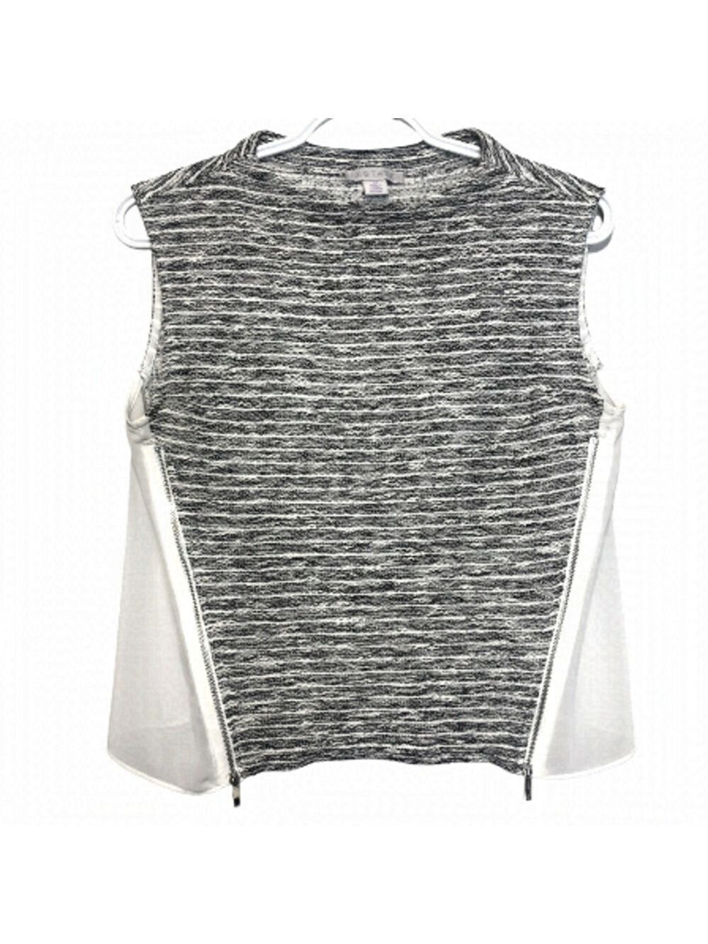 1. State Sleeveless Tweed 2 Tone Metallic Blouse, size S